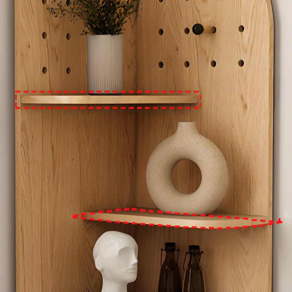 Vitrine d'angle en bois vert avocat pour rangement et présentation d'œuvres d'art