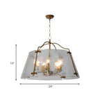 Lustre moderne conique en céramique blanche et dorée