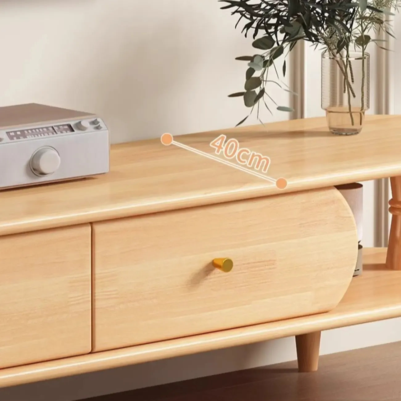 Mobile TV 3 ripiani 71 ovale nero in legno con cassetti contenitore