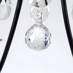 Lustre élégant en cristal doré courbé