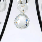 Lustre élégant en cristal doré courbé