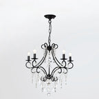 Lustre élégant en cristal doré courbé