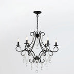 Lustre élégant en cristal doré courbé