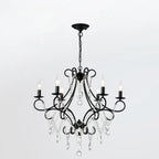 Lustre élégant en cristal doré courbé