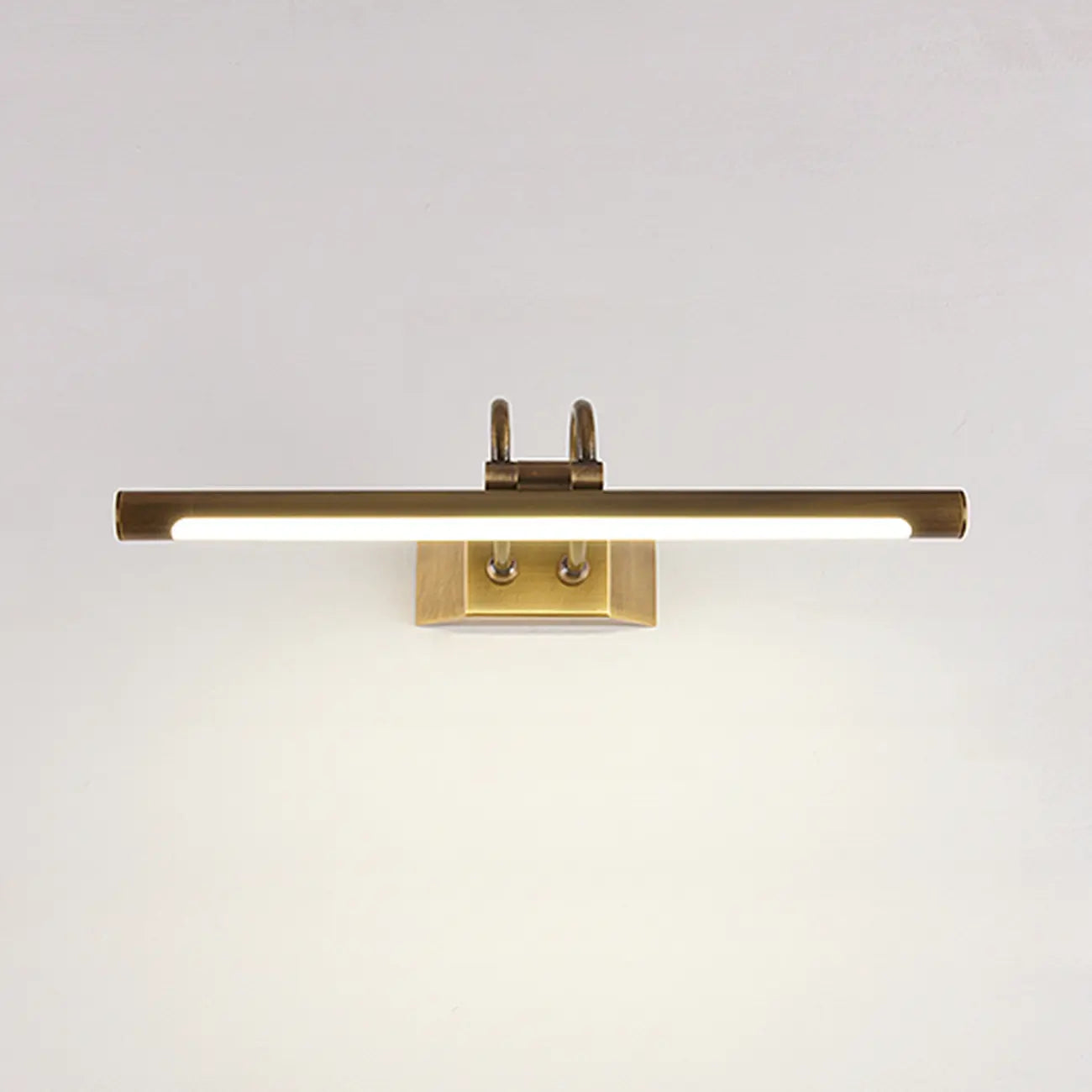 Lampada da bagno a specchio da trucco a LED con tubo in ottone moderno