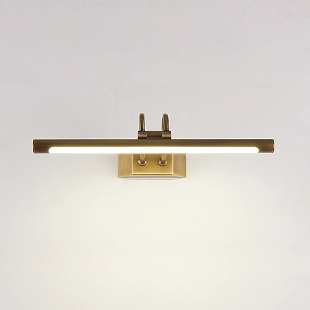 Lampada da bagno a specchio da trucco a LED con tubo in ottone moderno