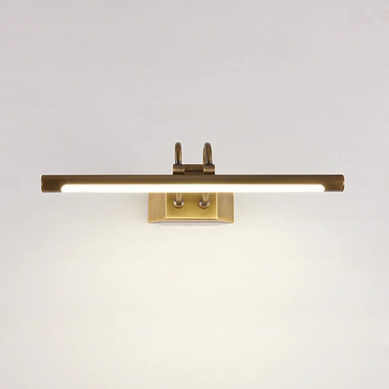 Lampada da bagno a specchio da trucco a LED con tubo in ottone moderno