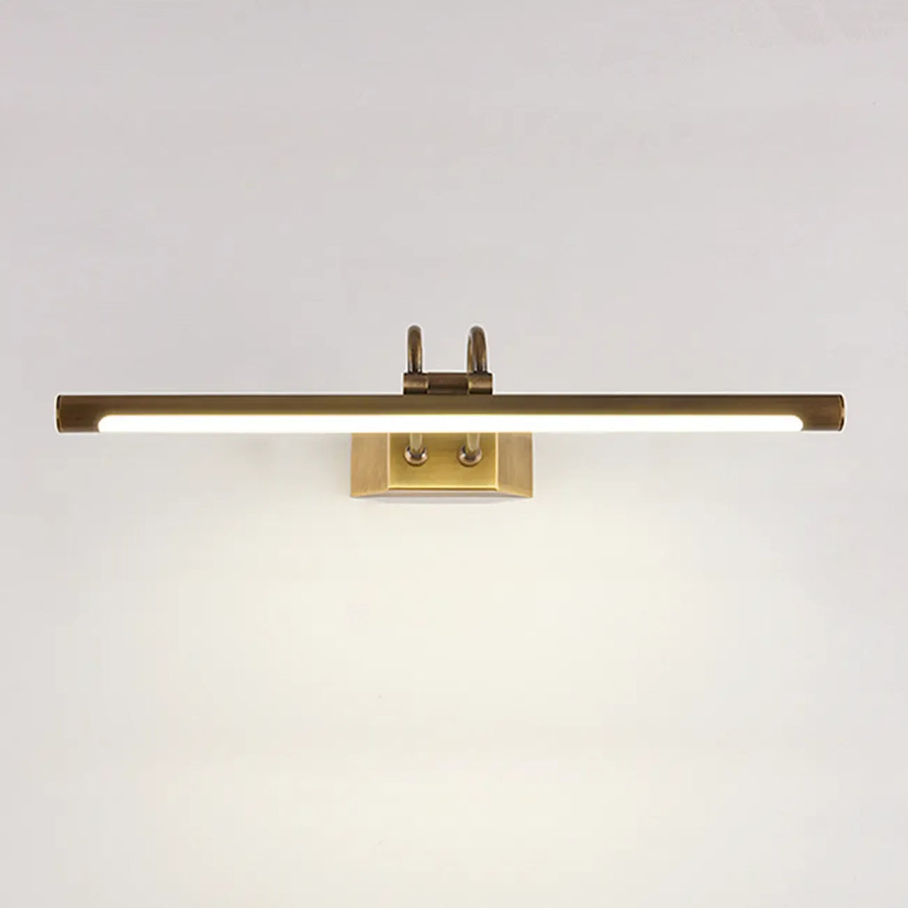 Lampada da bagno a specchio da trucco a LED con tubo in ottone moderno