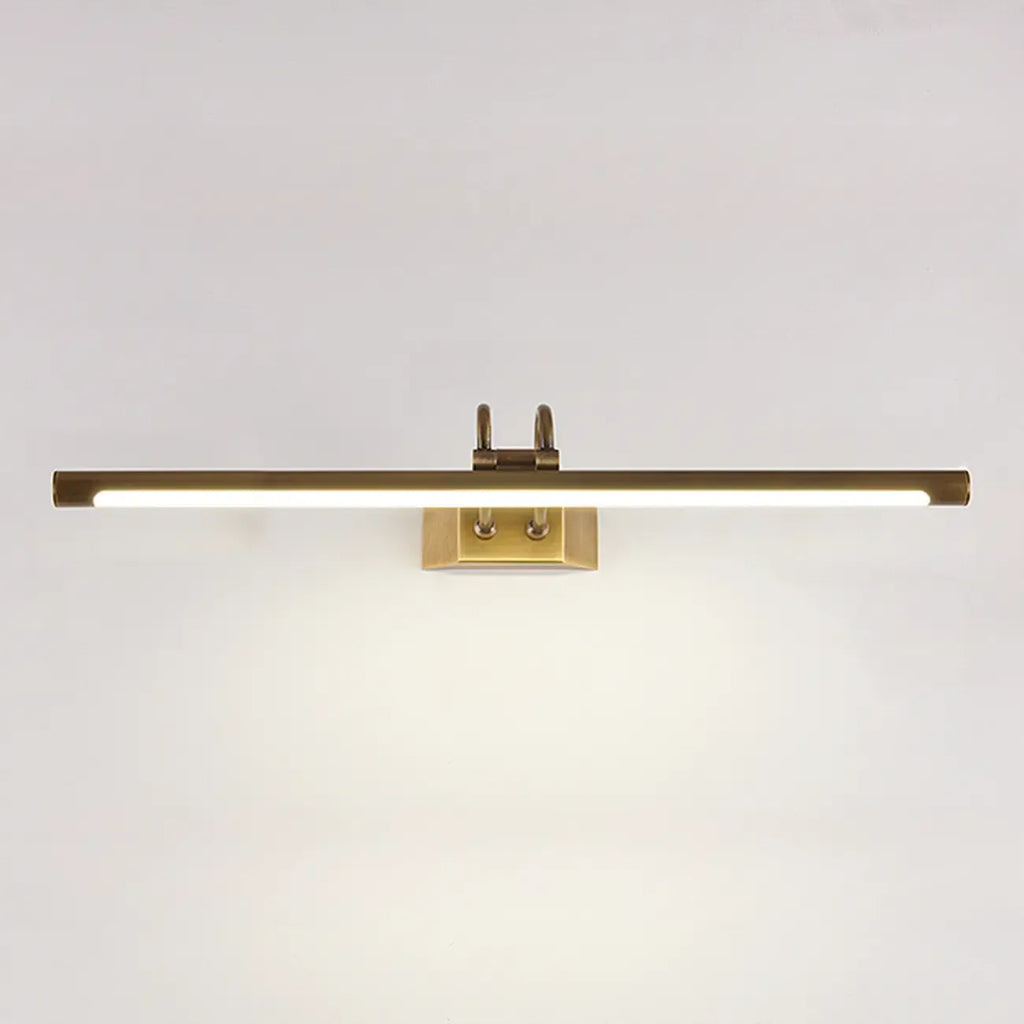 Lampada da bagno a specchio da trucco a LED con tubo in ottone moderno