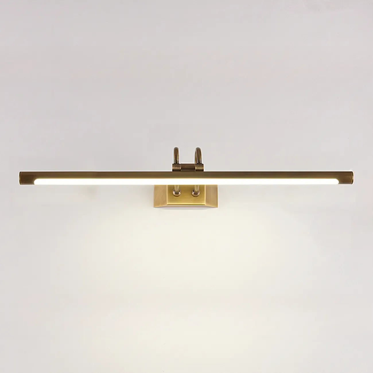 Lampada da bagno a specchio da trucco a LED con tubo in ottone moderno