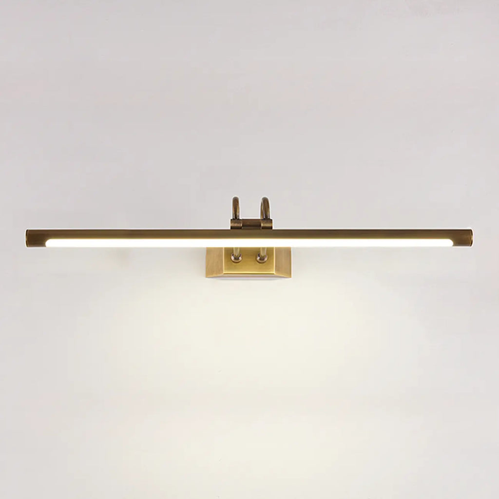 Lampada da bagno a specchio da trucco a LED con tubo in ottone moderno