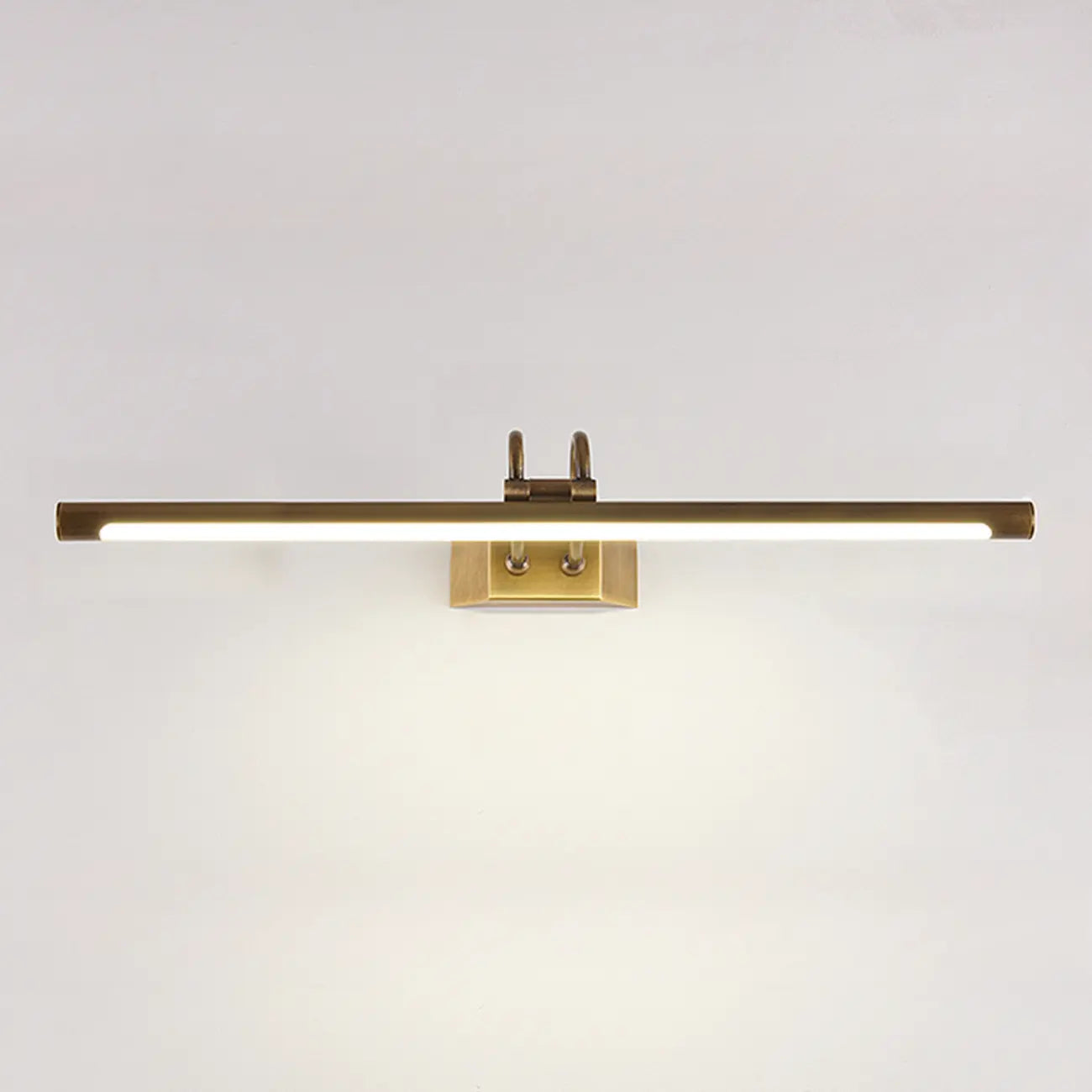 Lampada da bagno a specchio da trucco a LED con tubo in ottone moderno