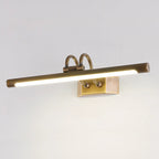 Lampada da bagno a specchio da trucco a LED con tubo in ottone moderno