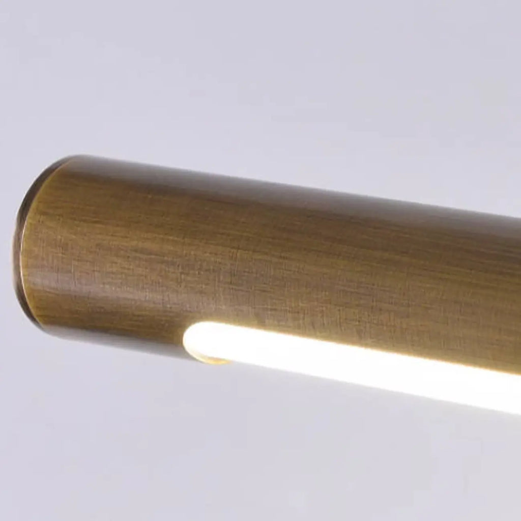 Lampada da bagno a specchio da trucco a LED con tubo in ottone moderno