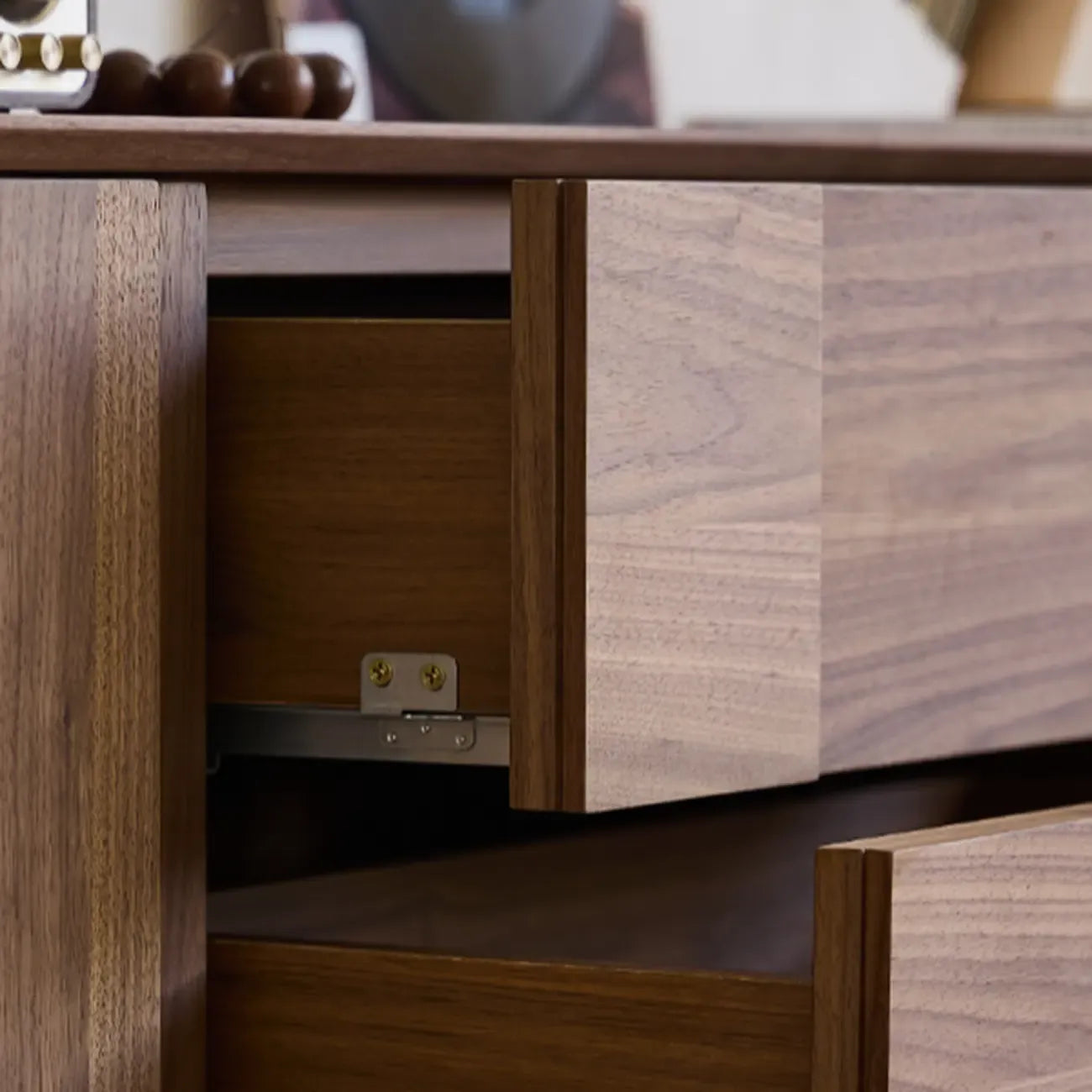 79 Mobile TV in Legno Massello Marrone 2-Ter da Salotto con Cassetti