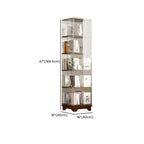 Étagère carrée Art Déco en bois, panneau de verre, commode pivotante