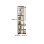 Étagère carrée Art Déco en bois, panneau de verre, commode pivotante