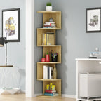 Meuble d'angle moderne en bois noir et blanc pour salon