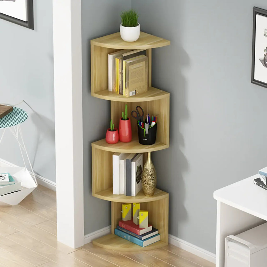 Meuble d'angle moderne en bois noir et blanc pour salon