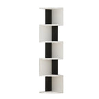 Meuble d'angle moderne en bois noir et blanc pour salon