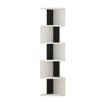 Meuble d'angle moderne en bois noir et blanc pour salon