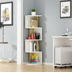 Meuble d'angle moderne en bois noir et blanc pour salon