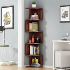 Meuble d'angle moderne en bois noir et blanc pour salon