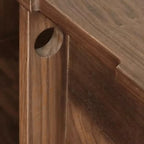 Mobile TV in Legno Marrone Stile Moderno Mid-Century con Cassetti (87 cm)