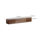 Mobile TV in Legno Marrone Stile Moderno Mid-Century con Cassetti (87 cm)