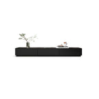 Meuble TV rectangulaire noir en bois avec gestion des câbles (63 cm)