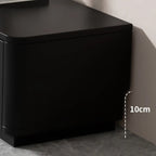 Meuble TV rectangulaire noir en bois avec gestion des câbles (63 cm)