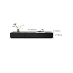 Meuble TV rectangulaire noir en bois avec gestion des câbles (63 cm)