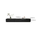 Meuble TV rectangulaire noir en bois avec gestion des câbles (63 cm)