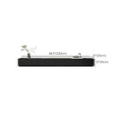 Meuble TV rectangulaire noir en bois avec gestion des câbles (63 cm)