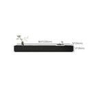 Meuble TV rectangulaire noir en bois avec gestion des câbles (63 cm)