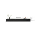 Meuble TV rectangulaire noir en bois avec gestion des câbles (63 cm)
