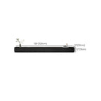 Meuble TV rectangulaire noir en bois avec gestion des câbles (63 cm)