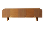Mobile TV in legno marrone rustico scanalato da 71" per soggiorno