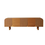 Mobile TV in legno marrone rustico scanalato da 71" per soggiorno