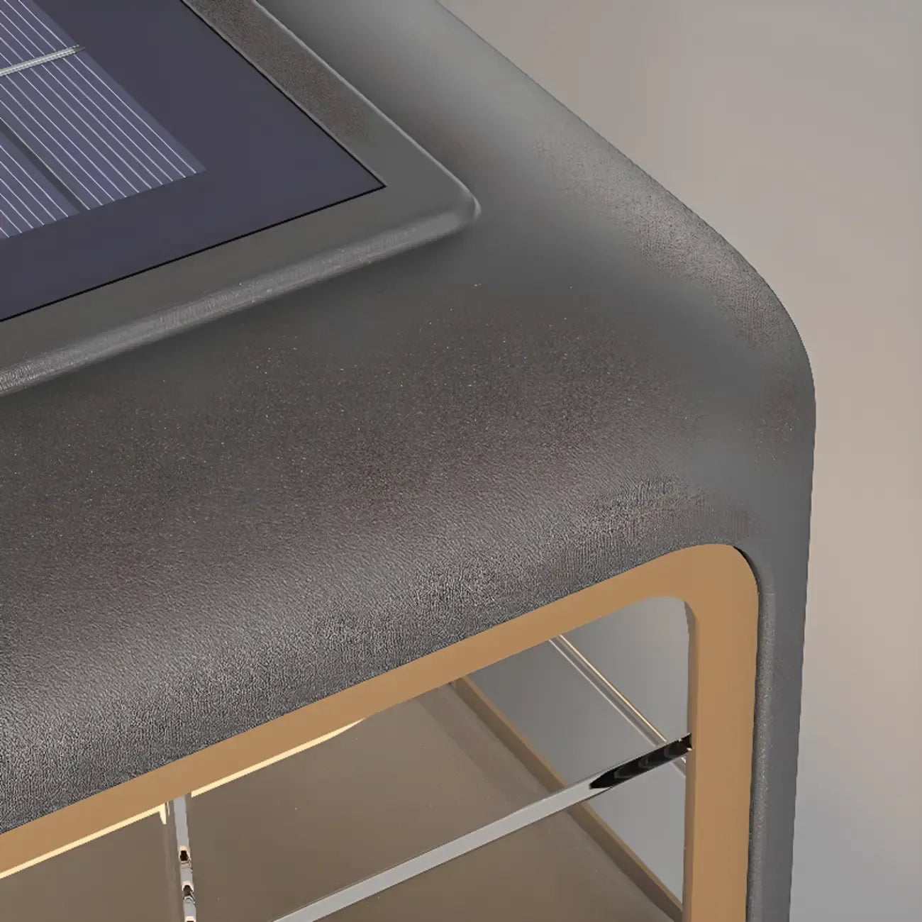 Lampadaires d'extérieur modernes carrés en métal gris solaire