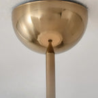 Lampadario elegante con paralume a cupola in tessuto bianco vintage