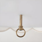 Lampadario elegante con paralume a cupola in tessuto bianco vintage
