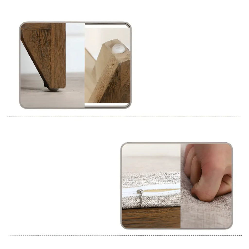 Banc à chaussures rembourré en bois avec meuble d'entrée