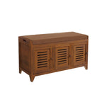 Banc à chaussures rembourré en bois avec meuble d'entrée