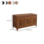 Banc à chaussures rembourré en bois avec meuble d'entrée