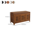 Banc à chaussures rembourré en bois avec meuble d'entrée