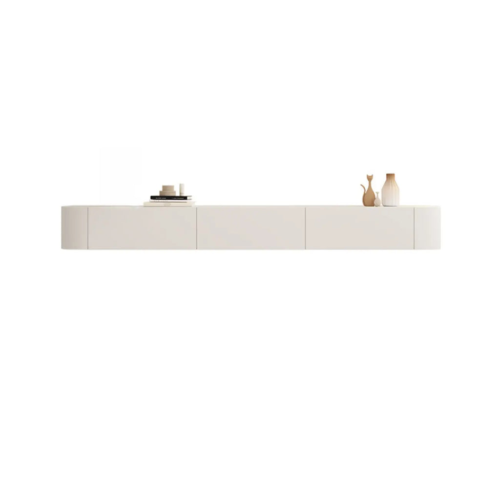 Mobile TV sospeso con luci LED, 79", bianco legno