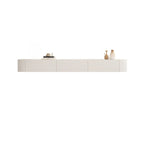 Mobile TV sospeso con luci LED, 79", bianco legno