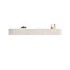 Mobile TV sospeso con luci LED, 79", bianco legno