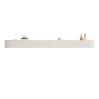 Mobile TV sospeso con luci LED, 79", bianco legno